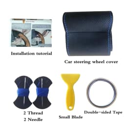 Microfiber Leather Car Steering Wheel Cover Non-Slip Steering Wheel Cover For Audi A1 8X A2 A3 Q3 Q5 Q2 A4 A5 A6 Car Accessories