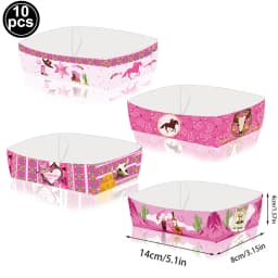 Western Cowgirl Birthday Party Decoration Disposable Tableware Pink Horse Party Plates Cups Horse Balloon Cowboy Party Supplies