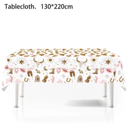 Western Cowgirl Birthday Party Decoration Disposable Tableware Pink Horse Party Plates Cups Horse Balloon Cowboy Party Supplies
