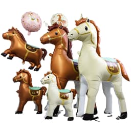 Western Cowgirl Birthday Party Decoration Disposable Tableware Pink Horse Party Plates Cups Horse Balloon Cowboy Party Supplies