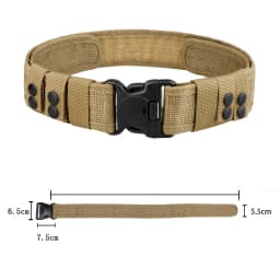 Military Tactical Belt for Men Compat Outdoor Hunting Hiking 5cm Wide Heavy Duty Quick Release Buckle Nylon Canvas Webbing Belts