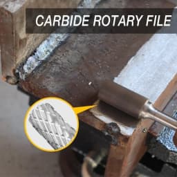 10 PCS Tungsten Carbide Steel Rotary File Set Grinders Accessories Burr Woodworking Milling Cutter Titanium Plated Engraving Set
