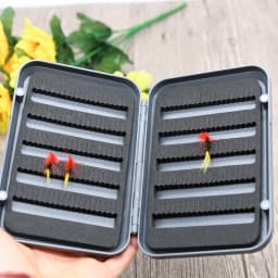 MNFT 1Pcs Fly Box Float Tackle Box Slit EVAFoam Fly Fishing Tackle Boxes Fishing Storage Large & Small Size