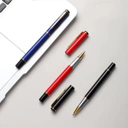 1+4Pcs/Set Office A Pen Metal Ballpoint Pen With Refill Gift Stationery Core Automatic BallPen For School Office Ink Blue Black