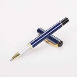 1+4Pcs/Set Office A Pen Metal Ballpoint Pen With Refill Gift Stationery Core Automatic BallPen For School Office Ink Blue Black