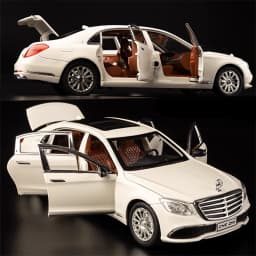 1:24 E-Class E300 L Alloy Car Model C63S Simulation Diecasts Metal Vehicles Car Model Sound and Light Collection Kids Toys Gifts