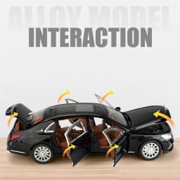 1:24 E-Class E300 L Alloy Car Model C63S Simulation Diecasts Metal Vehicles Car Model Sound and Light Collection Kids Toys Gifts