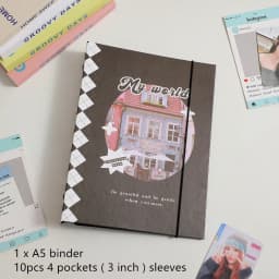 MINKYS Retro Rhombus A5 Kpop Photocard Binder Photo Cards Collect Book Storage Album Hardcover Notebook Korea Stationery