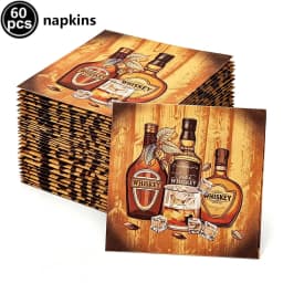 Whiskey Cupcake Toppers Aged to Perfection Party Supplies for Whiskey Party Man 40th 50th Happy Birthday Party Baking Supplies