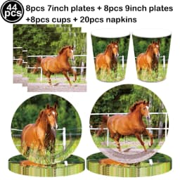 Horse Theme Party Supplies Horse Shape Cake Toppers Fence Horse Horse Racing Birthday Cowboys Cake Decorations Supplies