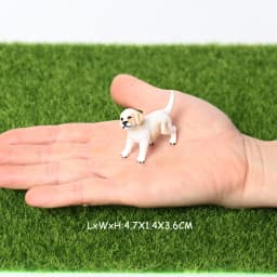 Realistic Mini Dog Figurines Labrador Poodle Bulldog Puppy Playset, Cake Topper Kids Birthday Party Table Decor Gift