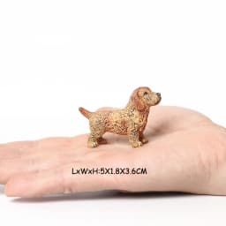 Realistic Mini Dog Figurines Labrador Poodle Bulldog Puppy Playset, Cake Topper Kids Birthday Party Table Decor Gift
