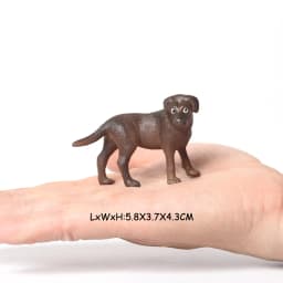 Realistic Mini Dog Figurines Labrador Poodle Bulldog Puppy Playset, Cake Topper Kids Birthday Party Table Decor Gift