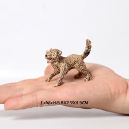 Realistic Mini Dog Figurines Labrador Poodle Bulldog Puppy Playset, Cake Topper Kids Birthday Party Table Decor Gift