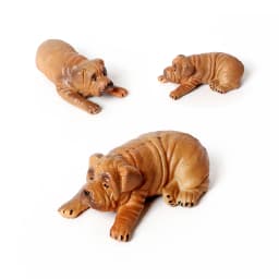 Realistic Mini Dog Figurines Labrador Poodle Bulldog Puppy Playset, Cake Topper Kids Birthday Party Table Decor Gift