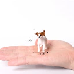 Realistic Mini Dog Figurines Labrador Poodle Bulldog Puppy Playset, Cake Topper Kids Birthday Party Table Decor Gift