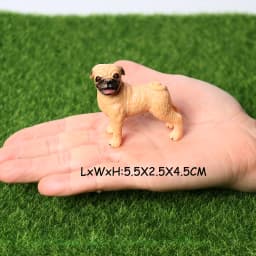 Realistic Mini Dog Figurines Labrador Poodle Bulldog Puppy Playset, Cake Topper Kids Birthday Party Table Decor Gift