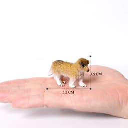 Realistic Mini Dog Figurines Labrador Poodle Bulldog Puppy Playset, Cake Topper Kids Birthday Party Table Decor Gift