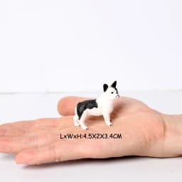 Realistic Mini Dog Figurines Labrador Poodle Bulldog Puppy Playset, Cake Topper Kids Birthday Party Table Decor Gift