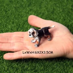 Realistic Mini Dog Figurines Labrador Poodle Bulldog Puppy Playset, Cake Topper Kids Birthday Party Table Decor Gift