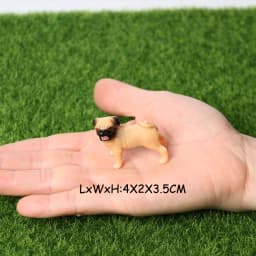 Realistic Mini Dog Figurines Labrador Poodle Bulldog Puppy Playset, Cake Topper Kids Birthday Party Table Decor Gift