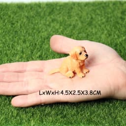 Realistic Mini Dog Figurines Labrador Poodle Bulldog Puppy Playset, Cake Topper Kids Birthday Party Table Decor Gift