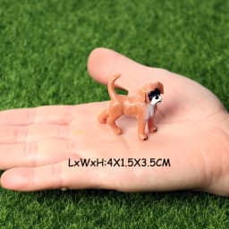 Realistic Mini Dog Figurines Labrador Poodle Bulldog Puppy Playset, Cake Topper Kids Birthday Party Table Decor Gift