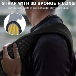LEKATO 3D Sponge Guitar Strap Belt LGS-1 Adjustable Filling Electric Guitar Strap Bass Belt 3.5" Wide With 6 Picks