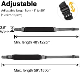 LEKATO 3D Sponge Guitar Strap Belt LGS-1 Adjustable Filling Electric Guitar Strap Bass Belt 3.5" Wide With 6 Picks