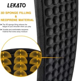 LEKATO 3D Sponge Guitar Strap Belt LGS-1 Adjustable Filling Electric Guitar Strap Bass Belt 3.5" Wide With 6 Picks