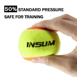 INSUM Beach Tennis Balls for Training Outdoor 50% Standard Pressure Tennis Padel Balls for Children Beginner Paddle Ball