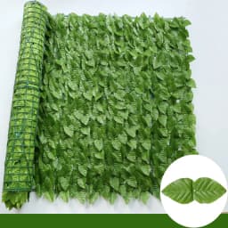 100/300cm Artificial Ivy Hedge Fence Panels Green Faux Ivy Leaf Privacy Fence Screen for Outdoor Home Garden Balcony Decoration