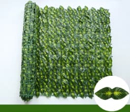 100/300cm Artificial Ivy Hedge Fence Panels Green Faux Ivy Leaf Privacy Fence Screen for Outdoor Home Garden Balcony Decoration