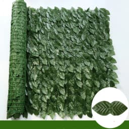 100/300cm Artificial Ivy Hedge Fence Panels Green Faux Ivy Leaf Privacy Fence Screen for Outdoor Home Garden Balcony Decoration