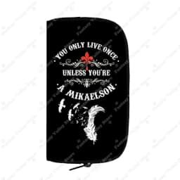 The Vampire Diaries Long Wallet Team Salvatore Women Purse Damon Stefan Key Money Bag Card Earphones Holder Jewelry Organizer