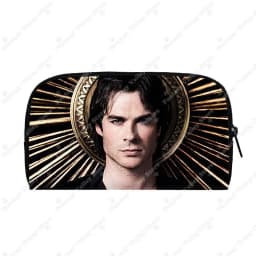 The Vampire Diaries Long Wallet Team Salvatore Women Purse Damon Stefan Key Money Bag Card Earphones Holder Jewelry Organizer