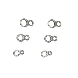 10-50Pcs Stainless Steel Fishing Solid Ring Sea Fishing Lures Connectors Jigging Ring Swivels Fishing Snap Accessory Tackle Tool