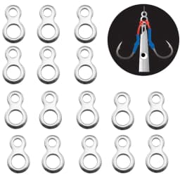 10-50Pcs Stainless Steel Fishing Solid Ring Sea Fishing Lures Connectors Jigging Ring Swivels Fishing Snap Accessory Tackle Tool