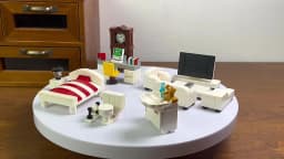 MOC House Furniture Blocks Compatible City Kitchen Bedroom Building Blocks Set DIY Kids Toys Bed Sofa Toys for Children Gifts