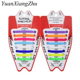 16pcs Elastic Silicone Shoelaces For Shoes Special Shoelace No Tie Shoe Laces For Men Women Lacing Shoes Rubber Shoelace L1