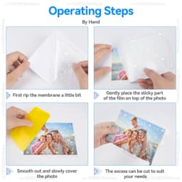 10 Sheets A4 Self-Adhesive Cold Laminating Film Waterproof Transparent Shiny Stars Dots DIY Package Card Photo Holographic Film