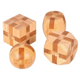 Bamboo Kong Ming Lock Lu Ban Lock IQ Brain Teaser Educational Toy for Kids Children Montessori 3D Puzzles Game Unlock Toys Adult