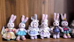 Disney Stellalou Duff Anime Figure Plush Keychain and Bag Pandent Stuffed Animals Rabbit and Bear Peluche Bag Decorations