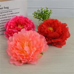1pc 20CM Big Peony Flower Wedding Wrist Flower Wall Peony Head Dance Props Use Shooting Decoration Flower DIY