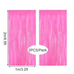 2Pcs Colorful Fringe Curtain Macaron Backdrops Tinsel Curtain for Girl Unicorn Mermaid Wedding Party Decoration Wedding