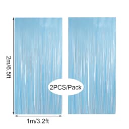 2Pcs Colorful Fringe Curtain Macaron Backdrops Tinsel Curtain for Girl Unicorn Mermaid Wedding Party Decoration Wedding
