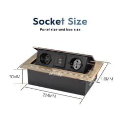 Aluminum Panel EUR/French Bronze Gold(Бронза Bинтажна)/Black/Silver Table Socket 2/3 Way Outlet USB Power Three Power Household