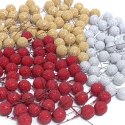 Artificial Foam Stamen Fruit Berry Gold Silver Red cherry pearlescent stamen wedding Christmas decor DIY gift box Wreaths