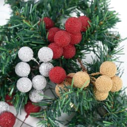 Artificial Foam Stamen Fruit Berry Gold Silver Red cherry pearlescent stamen wedding Christmas decor DIY gift box Wreaths