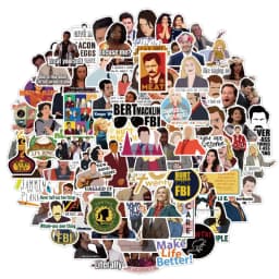 10/30/50/100Pcs  American Drama Parks and Recreation Sticker Waterproof  Snowboard Laptop Luggage Fridge Car Decal Home Decor